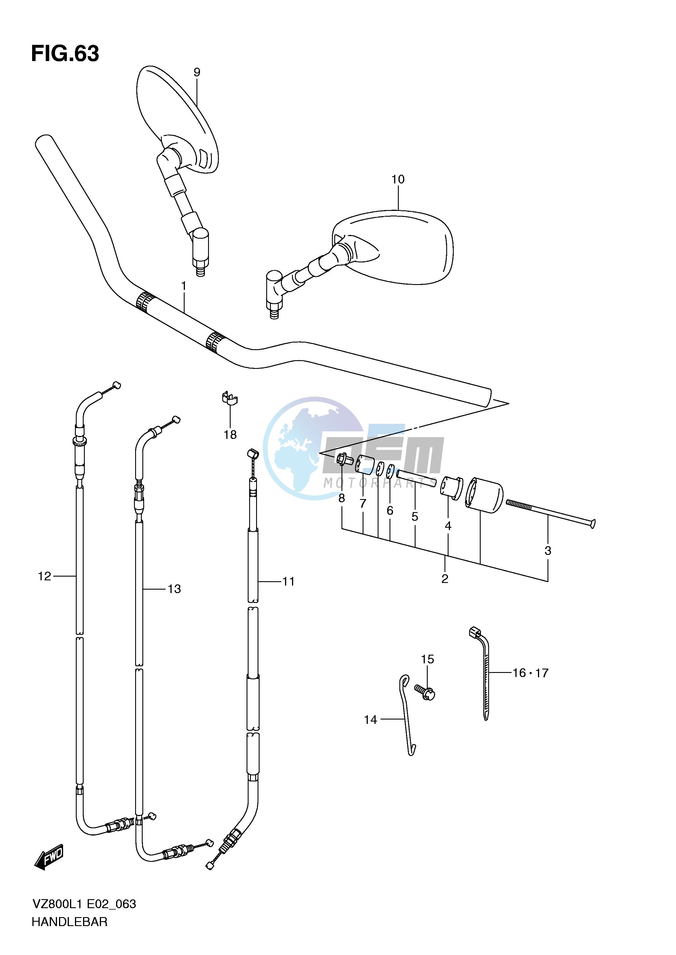 HANDLEBAR (VZ800L1 E19)