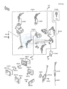 ZX 600 C [NINJA 600R] (C8-C9) [NINJA 600R] drawing IGNITION SWITCH_LOCKS_REFLECTORS