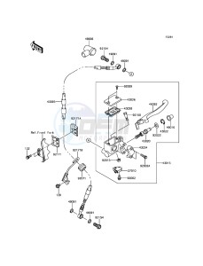 KLX250 KLX250SHF XX (EU ME A(FRICA) drawing Front Master Cylinder