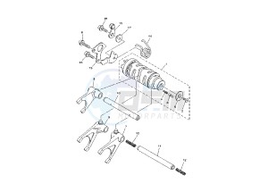 TDM 900 drawing SHIFT CAM - FORK