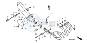 CBF600N9 Europe Direct - (ED) drawing EXHAUST MUFFLER