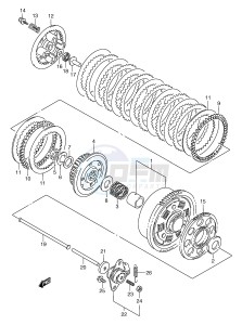 GSX750F (E2) drawing CLUTCH