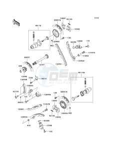 KVF 650 E [BRUTE FORCE 650 4X4 HARDWOODS GREEN HD] (E6F-E9F) E9F drawing CAMSHAFT-- S- -_TENSIONER