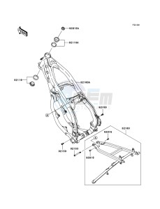 KX125 KX125-M3 EU drawing Frame