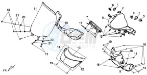 CITYCOM 300 EFI drawing WINDSCREEN - HANDLEBAR COVER - DASHBOARD