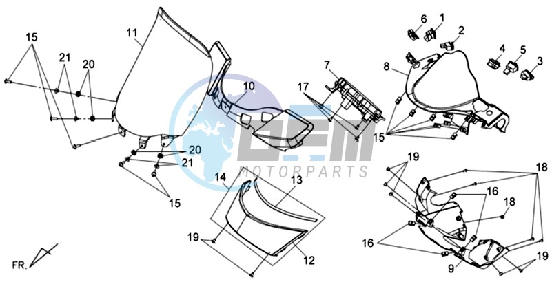 WINDSCREEN - HANDLEBAR COVER - DASHBOARD