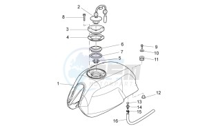 V7 CafÃ¨ 750 drawing Fuel tank