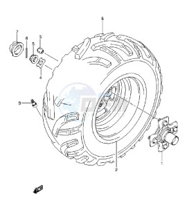 LT-A750X drawing RIGHT REAR WHEEL (LT-A750XL3 P17)