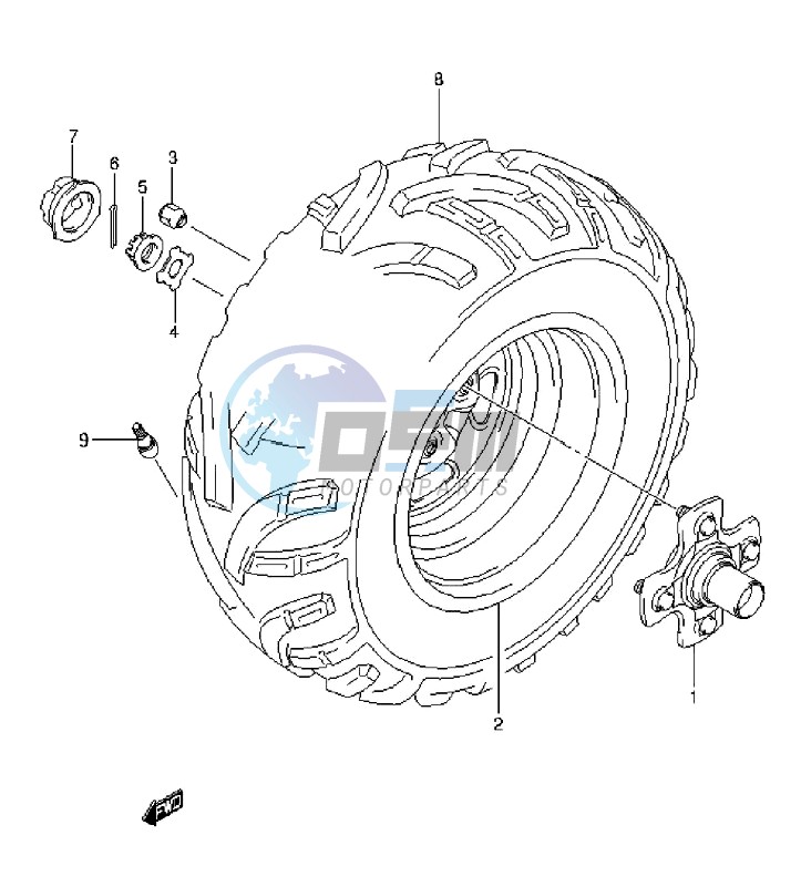 RIGHT REAR WHEEL (LT-A750XL3 P17)