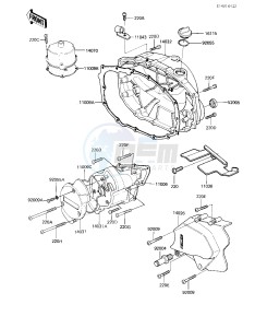 EX 305 B [GPZ 305] (B1) [GPZ 305] drawing ENGINE COVERS