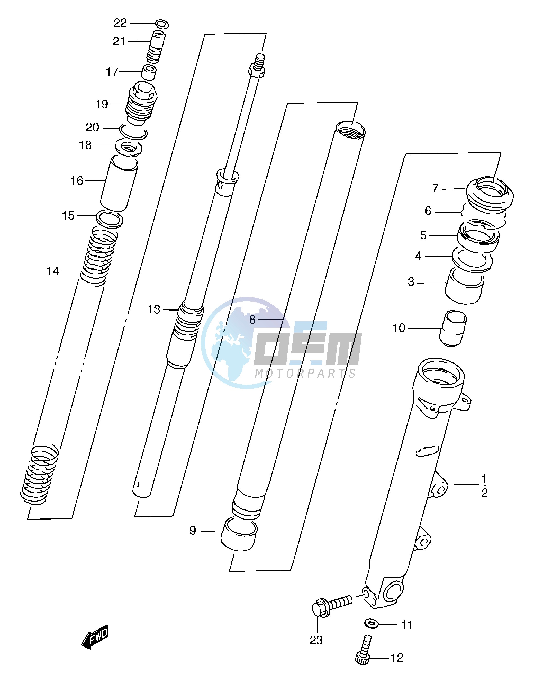 FRONT DAMPER (GSF1200SAV SAW SAX SAY)