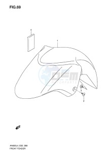 AN650Z ABS BURGMAN EXECUTIVE EU drawing FRONT FENDER