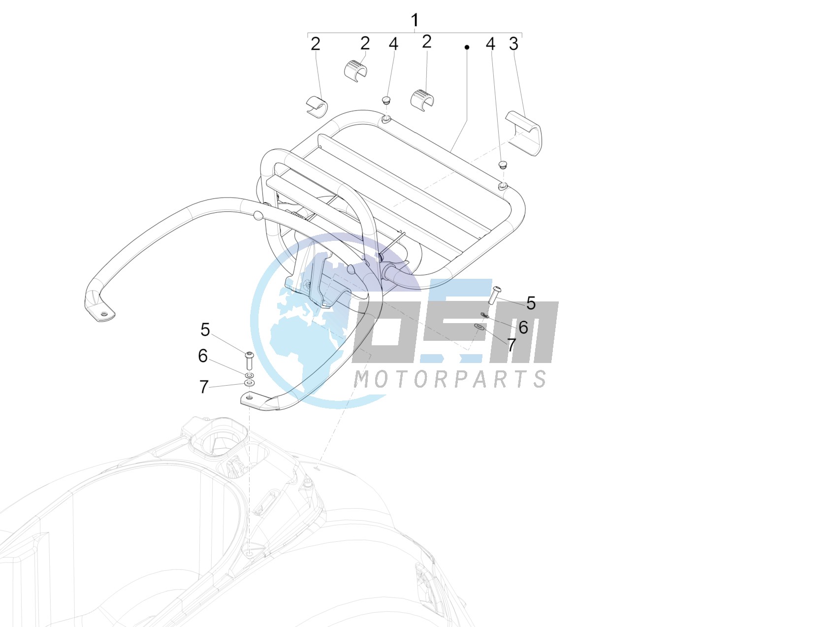 Rear luggage rack