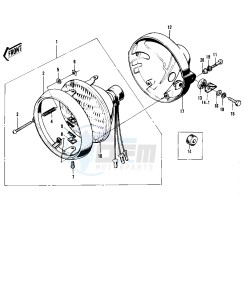 F9 A (-A) 350 drawing HEADLIGHT -- 72-73 F9_F9-A 350- -