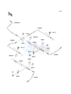 KAF 620 E [MULE 3010 4X4] (E6F-E8F) E8F drawing BRAKE PIPING