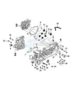 DJANGO 125 SY EVASION drawing CRANKCASE