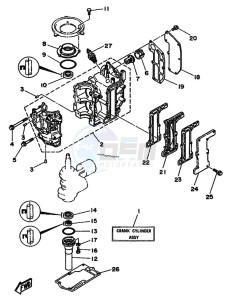 6C drawing CYLINDER--CRANKCASE