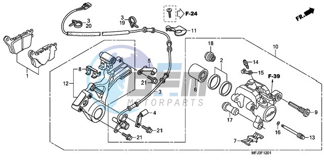 REAR BRAKE CALIPER (CBR600RA)