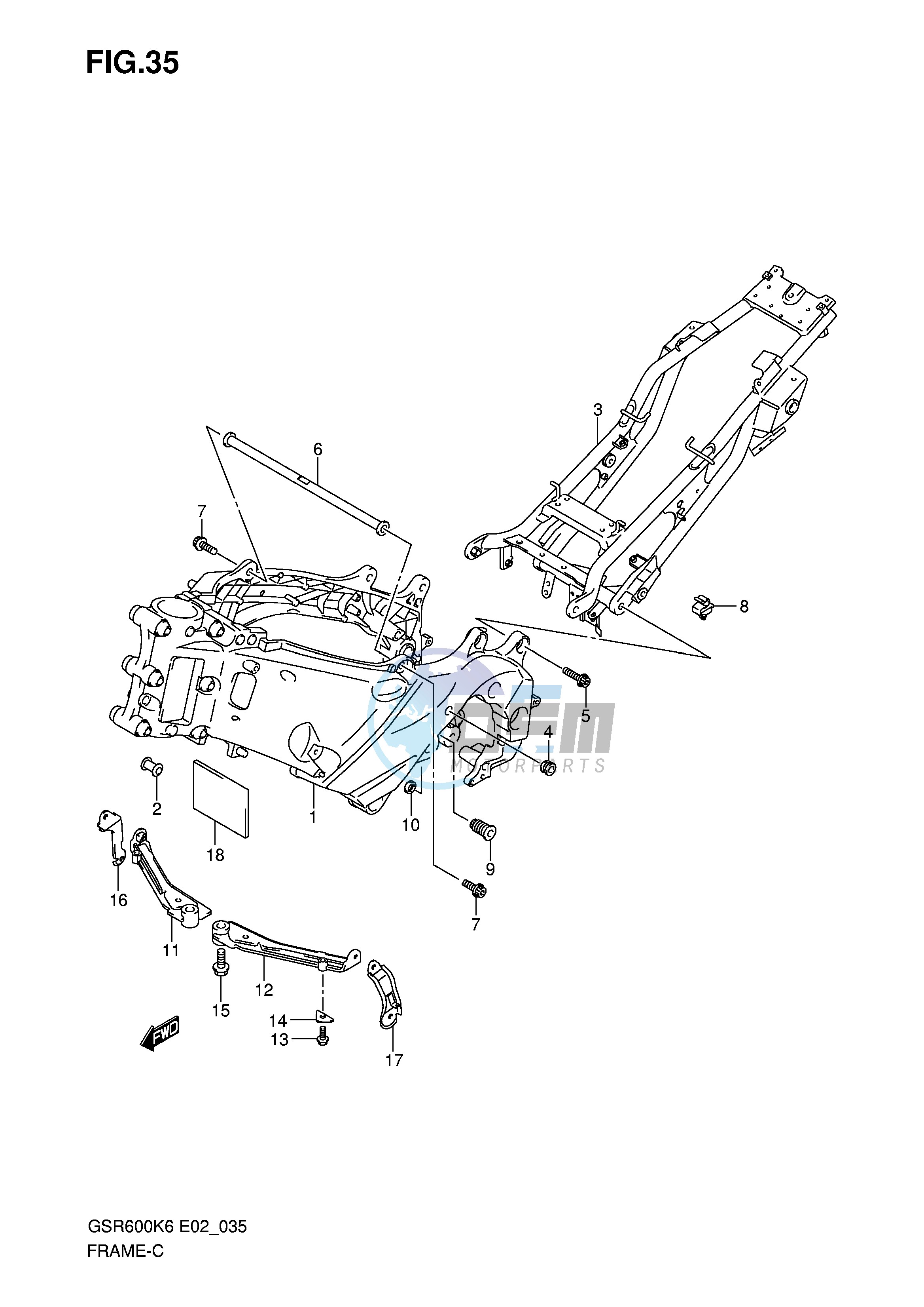 FRAME (GSR600K6 UK6 K7 UK7)