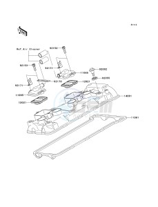 ZX 600 N [NINJA ZX-6RR] (6F) N6F drawing CYLINDER HEAD COVER