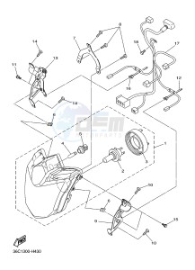 XJ6S ABS 600 DIVERSION (S-TYPE, ABS) (36D7) drawing HEADLIGHT