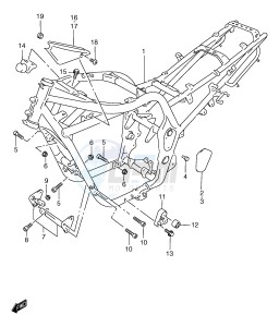 GSF1200 (E2) Bandit drawing FRAME (GSF1200SAY)