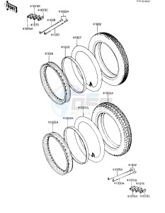 KZ 250 L [CSR BELT] (L1) [CSR BELT] drawing WHEELS_TIRES