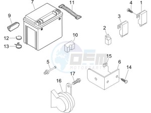 X9 125 Evolution powered drawing Remote control switches - Battery - Horn