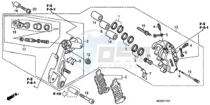 ST13009 Europe Direct - (ED / MME) drawing L. FRONT BRAKE CALIPER