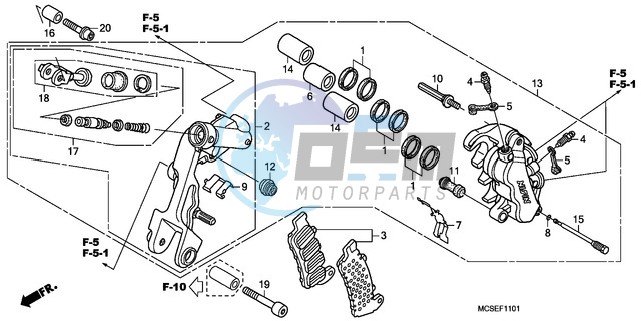 L. FRONT BRAKE CALIPER