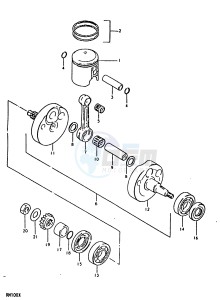 RM100 (N-T-X) drawing CRANKSHAFT