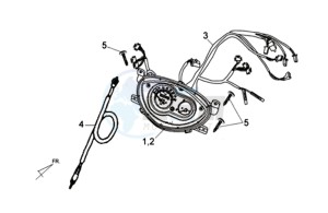 JET 4 50cc drawing DASHBOARD / SPEEDOMETER CABLE / WIRING HARNASS