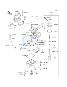 KDX200 H (H6F) 80 H6F drawing CARBURETOR