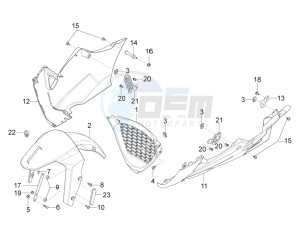 RS 125 REPLICA 4T E4 ABS (EMEA) drawing Front mudguard-Pillar