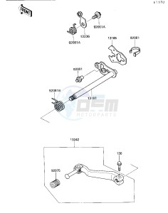 KL 650 A [KLR650] (A1-A5) [KLR650] drawing GEAR CHANGE MECHANISM