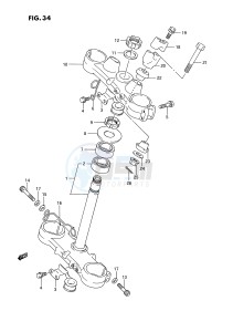 RMX250 (E3) drawing STEERING STEM (MODEL K L)