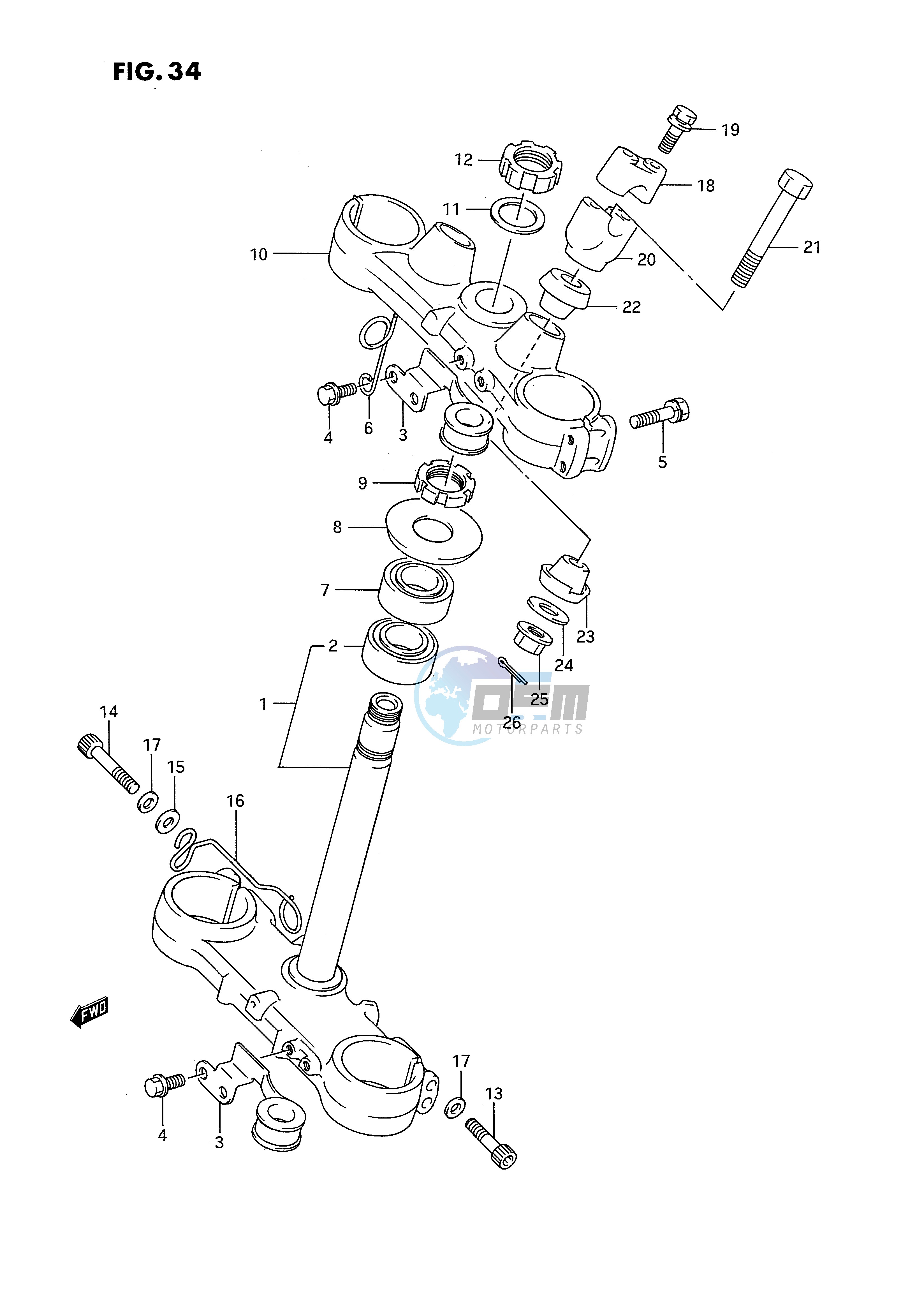 STEERING STEM (MODEL K L)