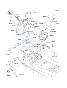 JT 1200 [1200 STX-R] (A1-A2) [1200 STX-R] drawing HULL MIDDLE FITTINGS