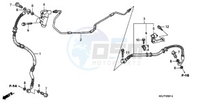 FES125B drawing REAR BRAKE PIPE (FES125) (FES150)