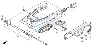 NX650 500 DOMINATOR drawing SWINGARM