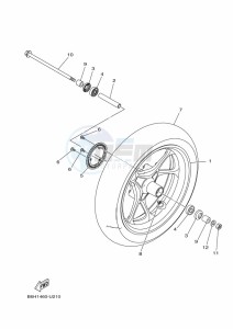 YP125RA XMAX 125 ABS (B9Y1) drawing SIDE COVER