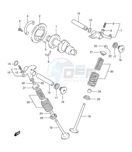 LT-A500F (E24) drawing CAM SHAFT - VALVE