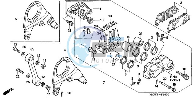 REAR BRAKE CALIPER