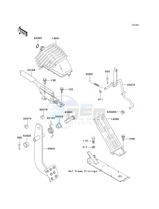 KAF 620 E [MULE 3010 4X4] (E6F-E8F) E8F drawing BRAKE PEDAL_THROTTLE LEVER