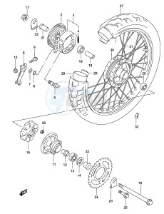 GZ125 (P19) drawing REAR WHEEL