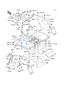 KLF300 KLF300B6F EU GB drawing Rear Fender(s)