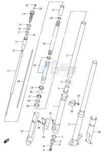 RM250 (E3-E28) drawing FRONT DAMPER (MODEL T)