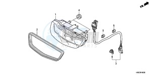 TRX500FPMD TRX500FPM Australia - (U) drawing TAILLIGHT