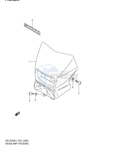 DR-Z250 (E24) drawing HEADLAMP COVER (MODEL K2 K3 K4 K5)