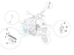 Granturismo 125 L Potenziato drawing Control switches - Battery - Horn